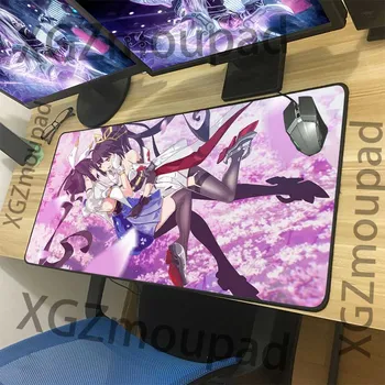 

XGZ Large Mouse Pad Black Precision Lock Edge Sexy Sister Stockings Temptation Computer Table Mat Rubber Non-slip Couple Coaster
