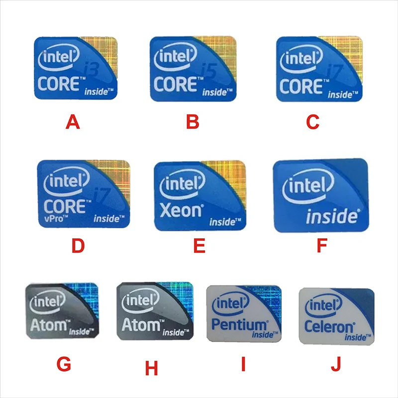 Наклейка для ноутбука второго поколения I3 I5 I7 |