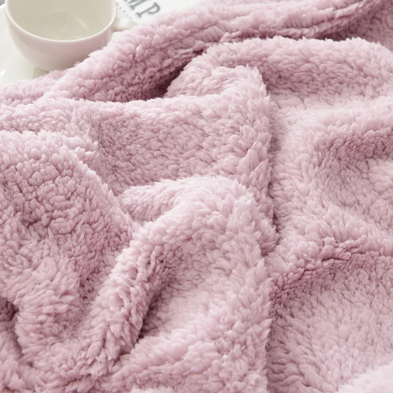 200 см супер мягкое двойное фланелевое одеяло из овчины, теплое удобное одноцветное Коралловое бархатное одеяло, диван, постельные принадлежности, домашний текстиль