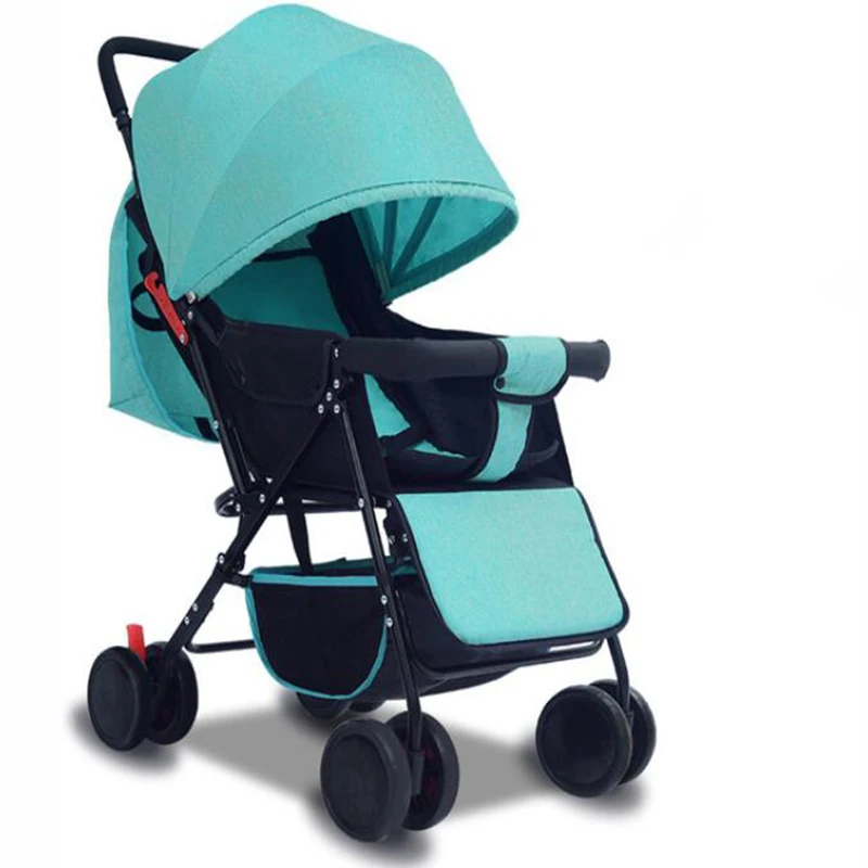 Детская коляска дорожная коляска для новорожденных 3 в 1 портативные складные детские коляски Коляска Высокая Пейзаж четырехколесный Многофункциональный багги - Цвет: Green