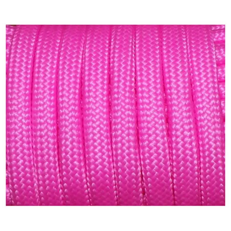 

550 Paracord 7 Inner Strands Mil Spec Type III Bushcraft Survival Lanyard Rope, 100 FT Bright Pink (#53)