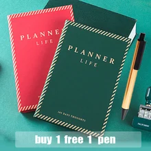 Утолщенный ежедневник кожа Журнал органайзера A5 GTD бизнес Европейский Стильный Блокнот Журнал Еженедельный ежемесячный блокнот D50