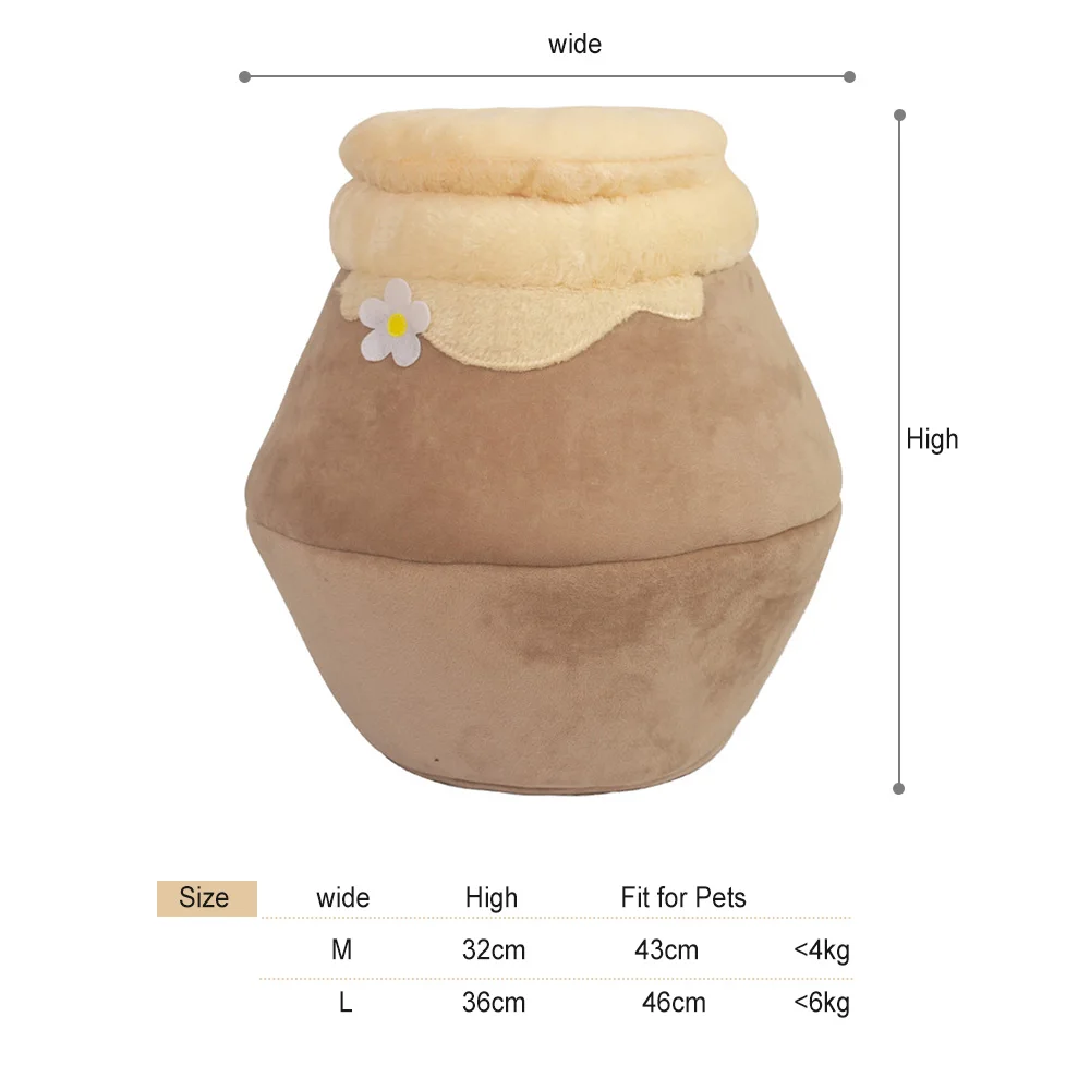 Honet горшок в форме питомца кровать для кошек собак мягкое гнездо питомник кровать кошка пещера домик спальный мешок коврик палатка Домашние животные зимние теплые уютные кровати