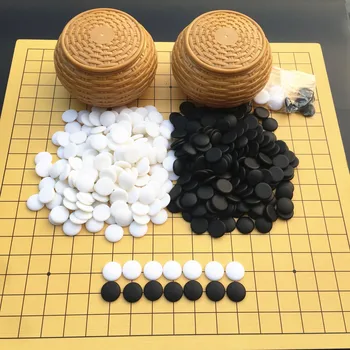 

New game with new standard Go 19 line 361Pcs Go game Go game diameter 2.2 cm leather chess board Go toy