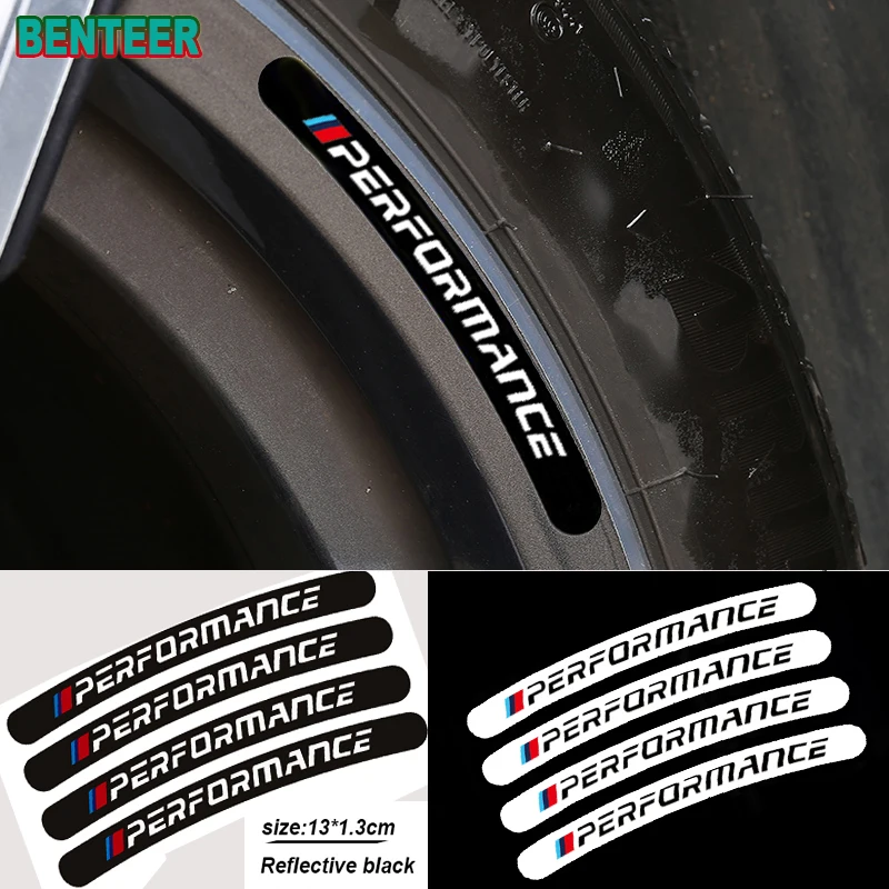 4 шт. наклейка на обод автомобиля для BMW E34 E36 E39 E46 E53 E60 E70 E71 E85 E87 E90 E91 E92 E83 F10 F20 F21