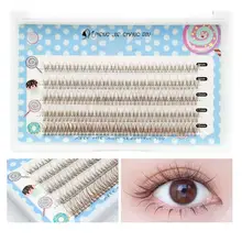 

False Eyelash Fishtail Style Reusable Natural Professional Makeup Individual Cluster Eyelashes for Female