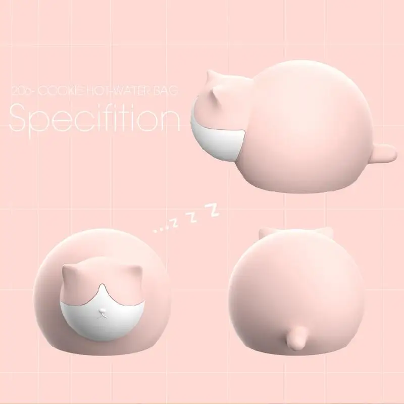 Cute Hand Warmer Water Heater Hand Warmer Cat Hot Water Bottle Mini Portable Creative Silicone Hot Water Bottle Warm Treasure