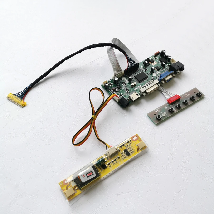 Для LP154WU2 LTN154CT02 2-CCFL LVDS 30-Pin 15," 1920*1200 инвертор HDMI+ VGA+ DVI M. NT68676 ЖК-дисплей контроллер карты DIY kit