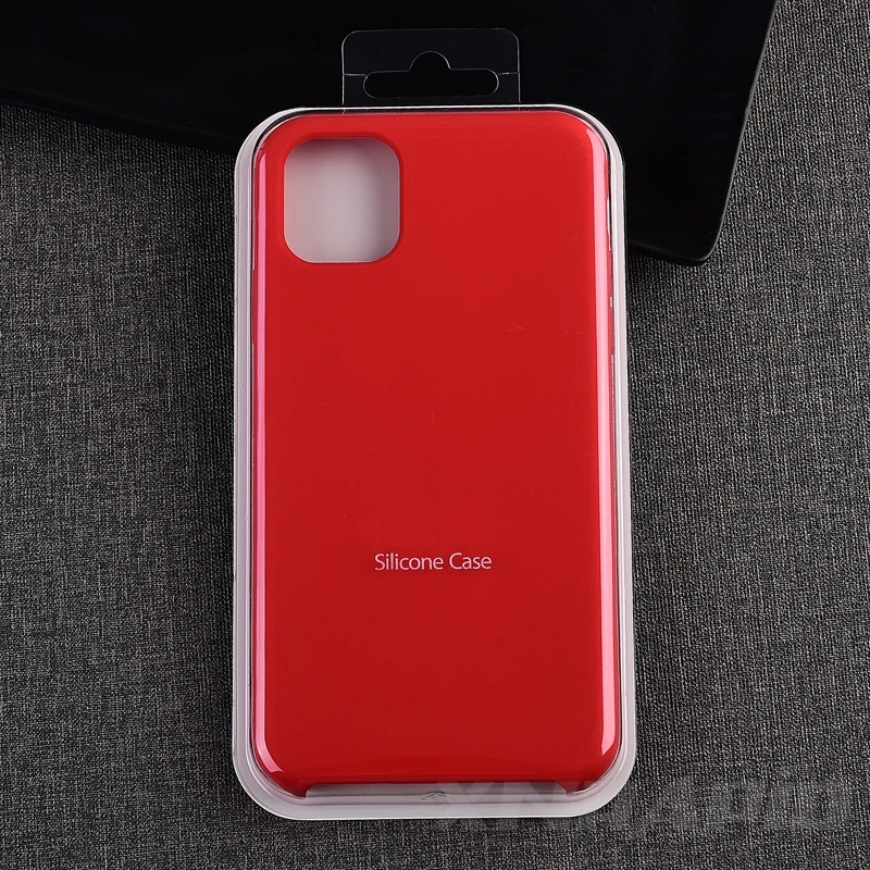 Роскошный официальный логотип силиконовый чехол для телефона для iPhone 11 Pro Max чехол для 7 8 6 6s Plus X XS XR XS MAX чехол Funda - Цвет: Red