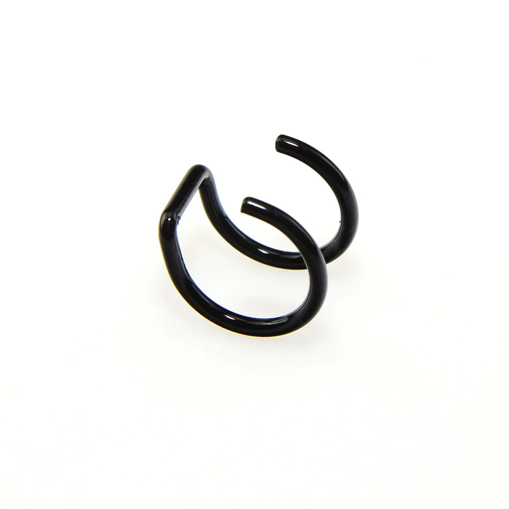 Clip On Wrap Earring 2PCS Stainless Steel Ear Cuff Body Piercing Jewelry