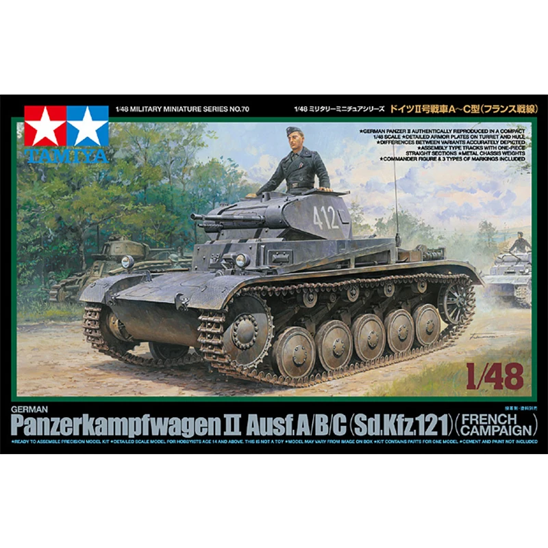 Tamiya 32570 1/48 Panzerkampfwagen II Ausf.A/B/C Sd.Kfz.121 сборные комплекты для сборки танков во