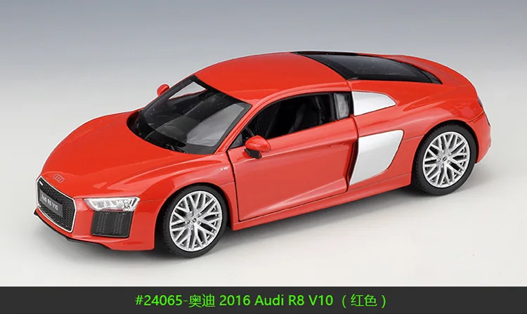 Welly 1:24 Audi R8 V10 сплав модель автомобиля Diecasts& игрушечные транспортные средства коллекционные подарки не-пульт дистанционного управления Тип транспортная игрушка