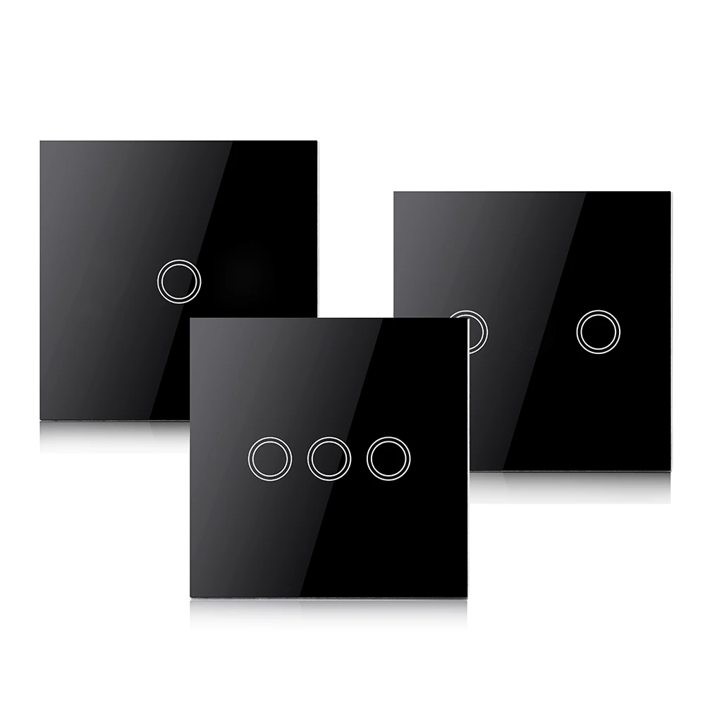 CLAITE 433 МГц 1 2 3 канала 86 настенный сенсорный пульт дистанционного управления беспроводной радиопередатчик закаленное обучение стеклянная панель для дома