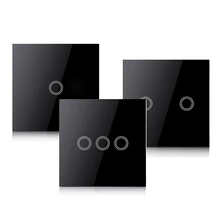 CLAITE 433 МГц 1 2 3 канала 86 настенный сенсорный пульт дистанционного управления беспроводной радиопередатчик закаленное обучение стеклянная панель для дома