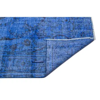 

Handmade Blue Vintage Overdyed Turkish Area Rug 179x280 Cm-5'10''X9'2''