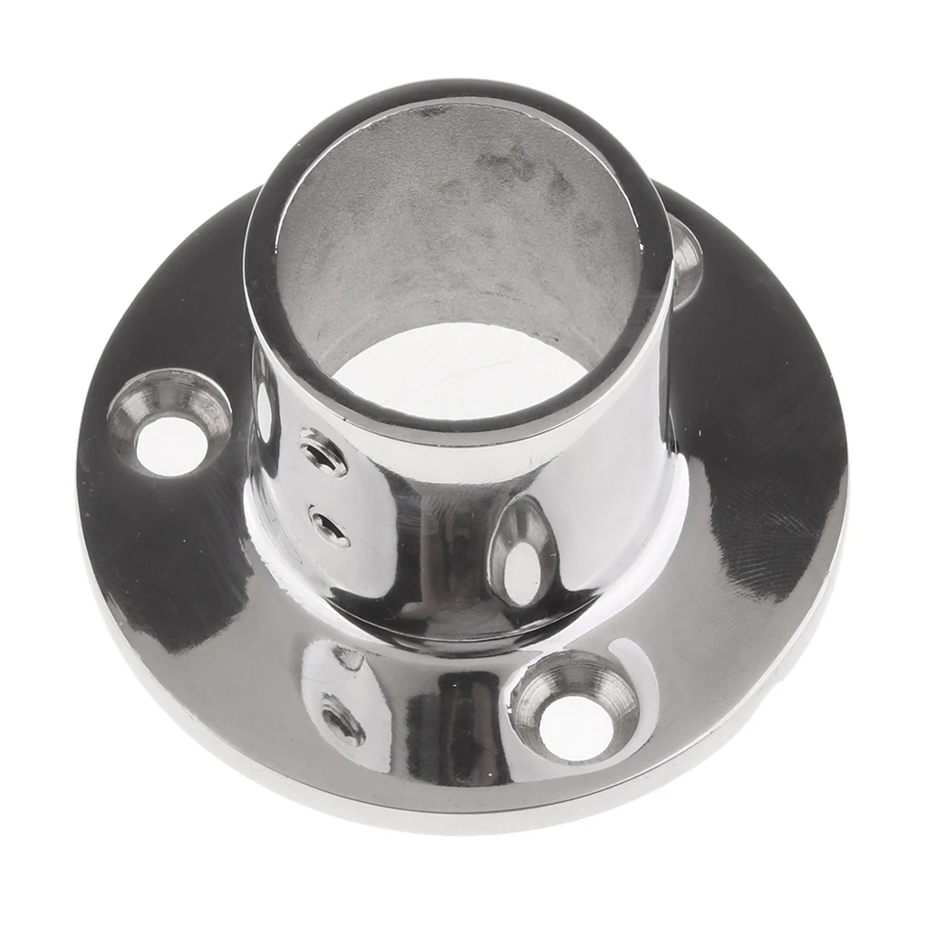 316 Stainless Steel Boat Hand Rail Fitting Round Base for 1-1/4