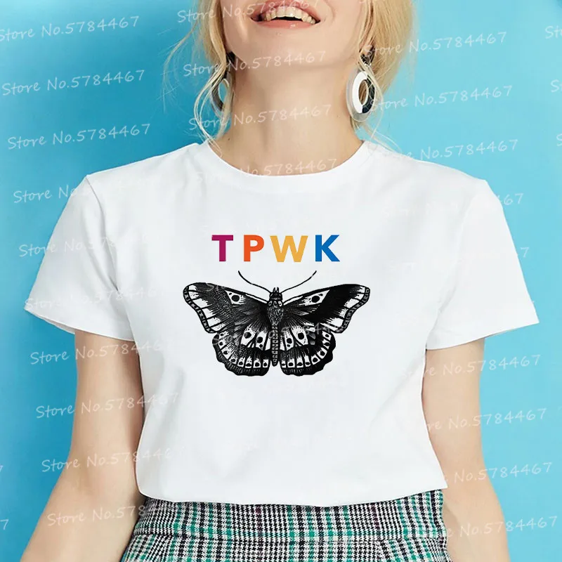 

Harry Styles TPWK t shirt women Harajuku Butterfly T-shirt Watermelon sugar graphic Tops Harry Golden Canyon Moon Korean clothes