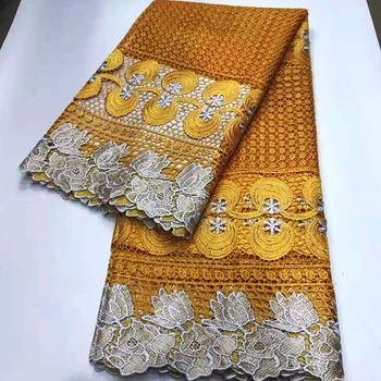 

2020 Latest French Nigerian Laces Fabric High Quality African Guipure Cord Laces Fabric colorful African French Lace Fabric