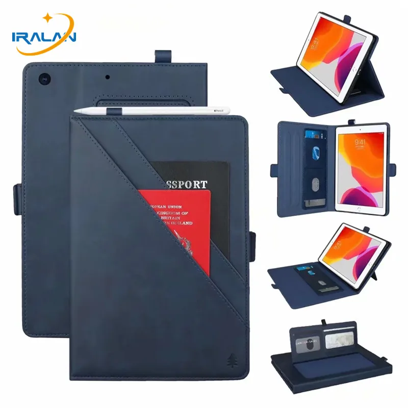 Ультратонкий чехол из искусственной кожи для нового iPad 10 2 7th Gen 2019 с держателем