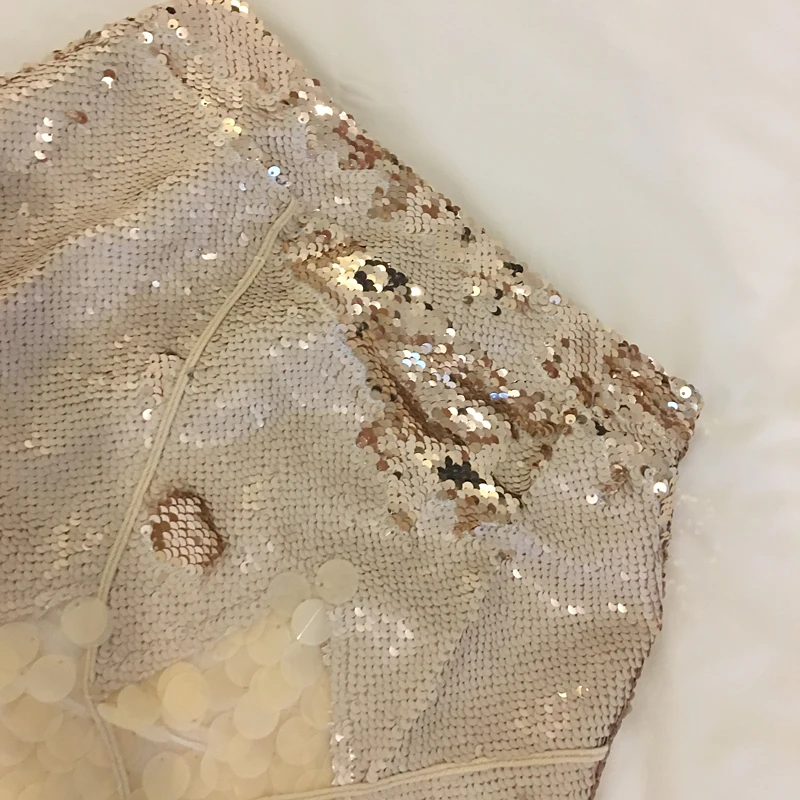 Cakucool женский шикарный спагетти ремень комплект из двух предметов мини-юбка с блестками летний костюм шикарный сексуальный женский наряд для свиданий