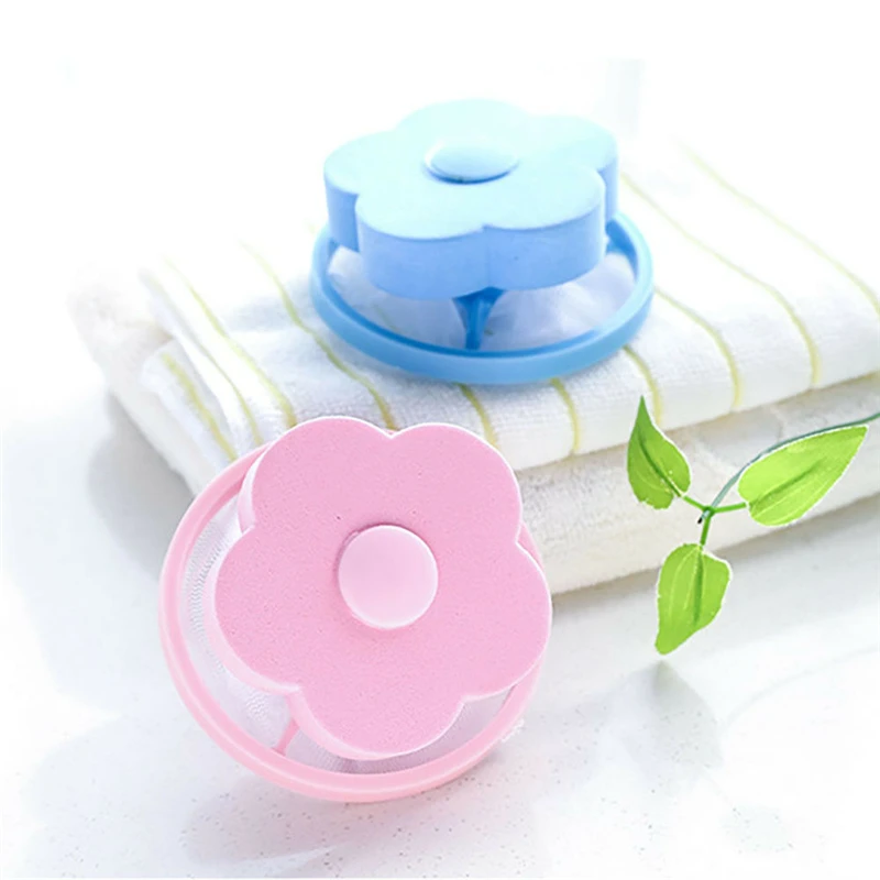 Filter Bag For Washing Machine 1Pcs Flower Wash Machine Ball Hair Lint Fluff Grabbing Remover Reusable Hair Removal Laundry Ball