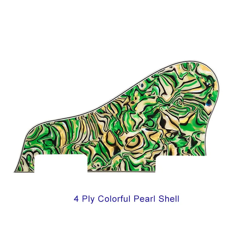 colorful shell Pleroo ремни для гитары под заказ Запчасти-для ES 335 ДЖАЗ Archtop гитары накладку к царапинам пластины, металлические пряжки самого лучшего качества 2 слоя Крем pearl - Цвет: colorful shell