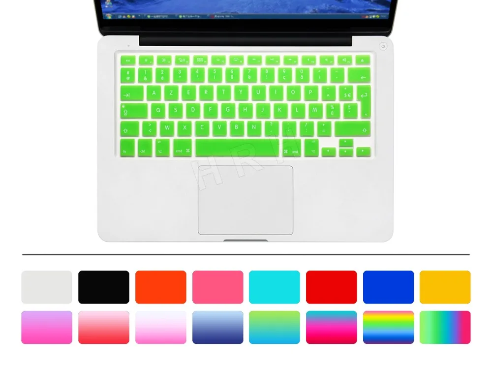 Лидер продаж мягкий силиконовый чехол для клавиатуры AZERTY во французском стиле Mac