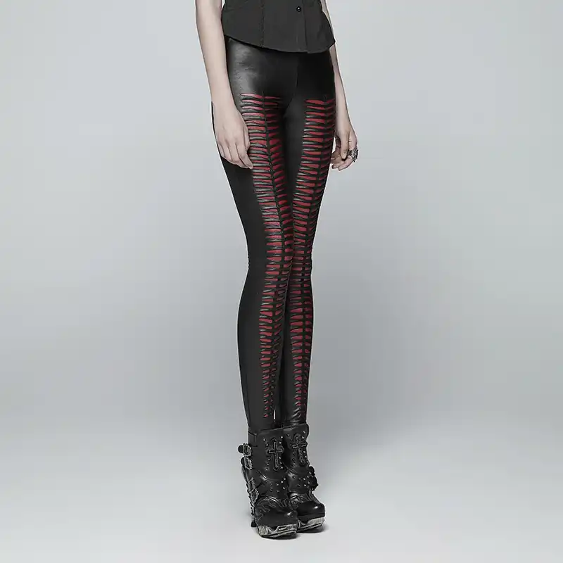 Punkrave女性のゴシック悪魔足跡レギンスストレッチニットスキニー女性毎日puレザーレギンスパンツ Leggings Aliexpress