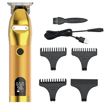 

Professional Hair Clippers Men T-Blade Beard Trimmer Barber Grooming Kit Cordless Haircut Machine