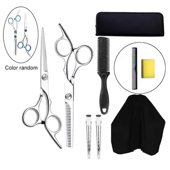 

9PCS/Set Professional Haircut Set Hairdresser Scissors Set With Hair Cutting Scissors Thinning Shear For Hair Styling