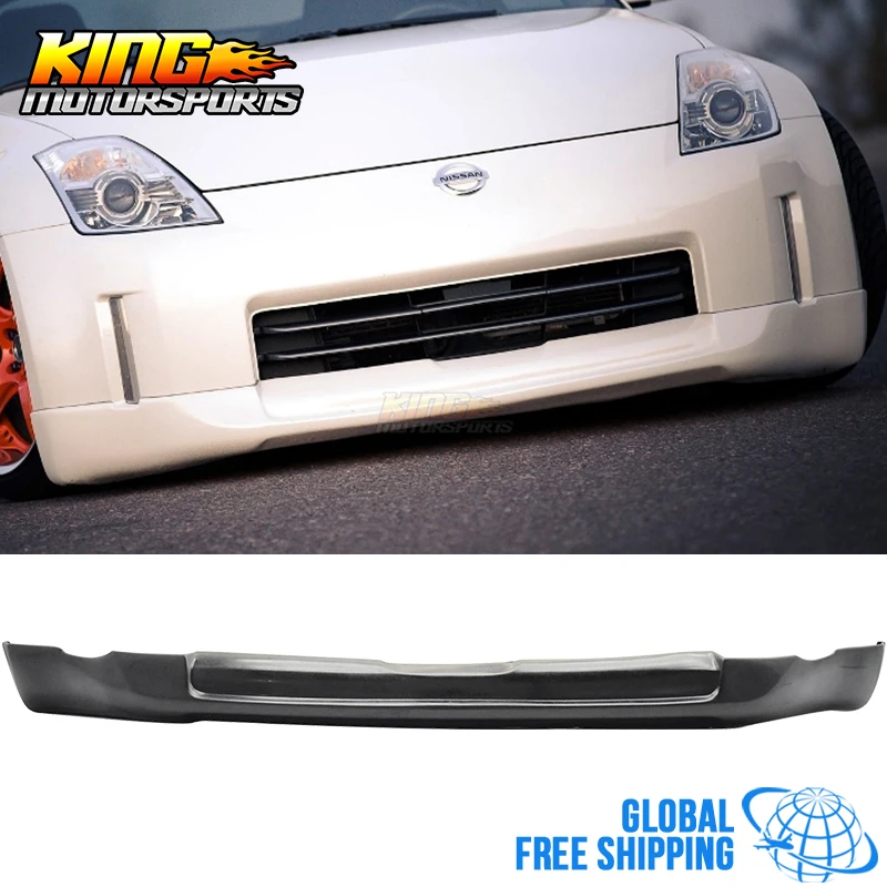 1 Style Spoiler Fairlady Z Z33 JDM For 06-08 Nissan 350Z Front Bumper Lip ING-S