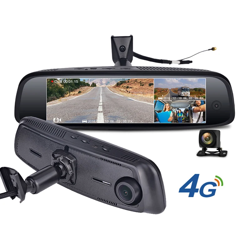 8 дюймов 4G Android GPS Wifi автомобильная камера DVR видео видеорегистратор передний и