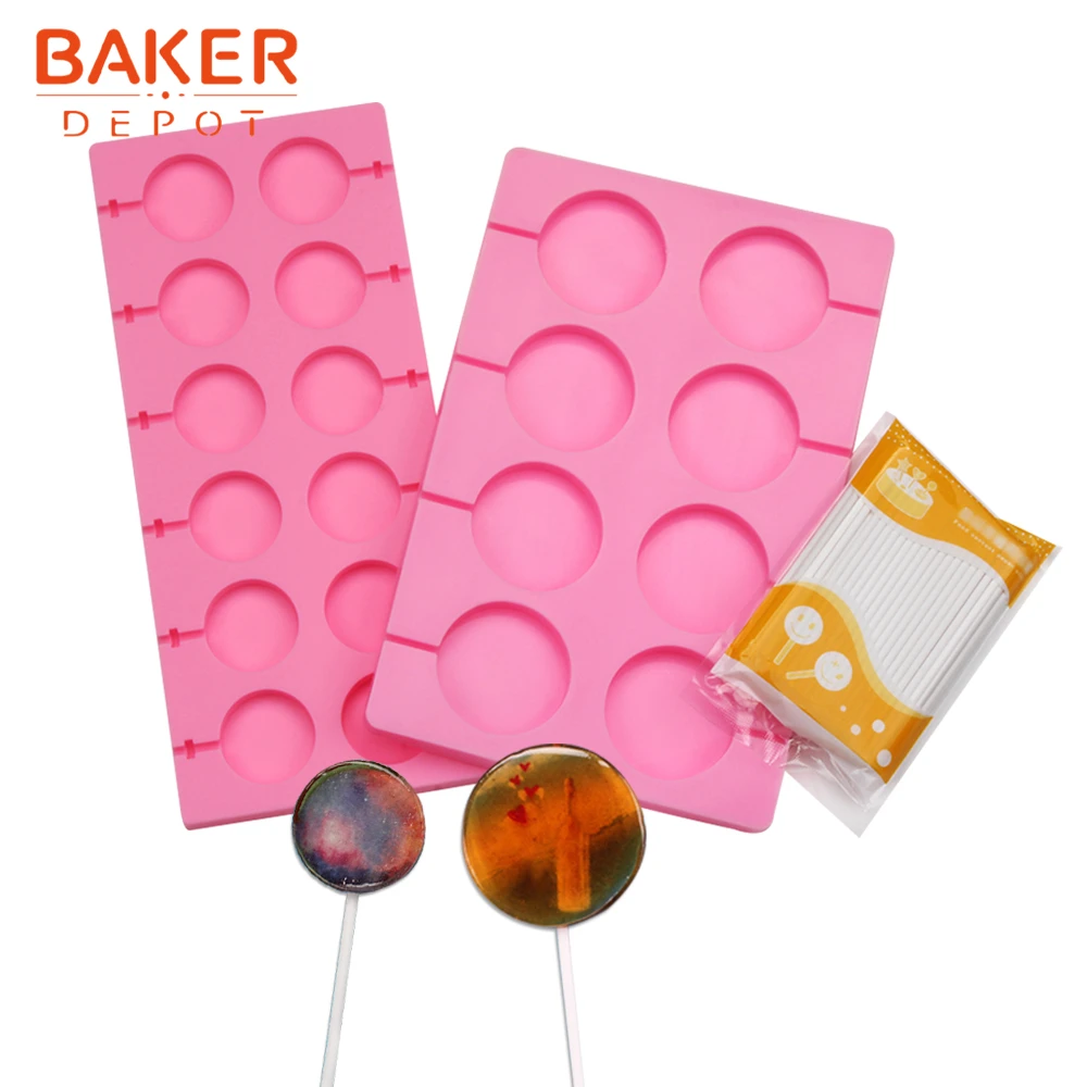BAKER DEPOT силиконовая форма для леденцов 2 шт./компл. конфетный Шоколадный леденец