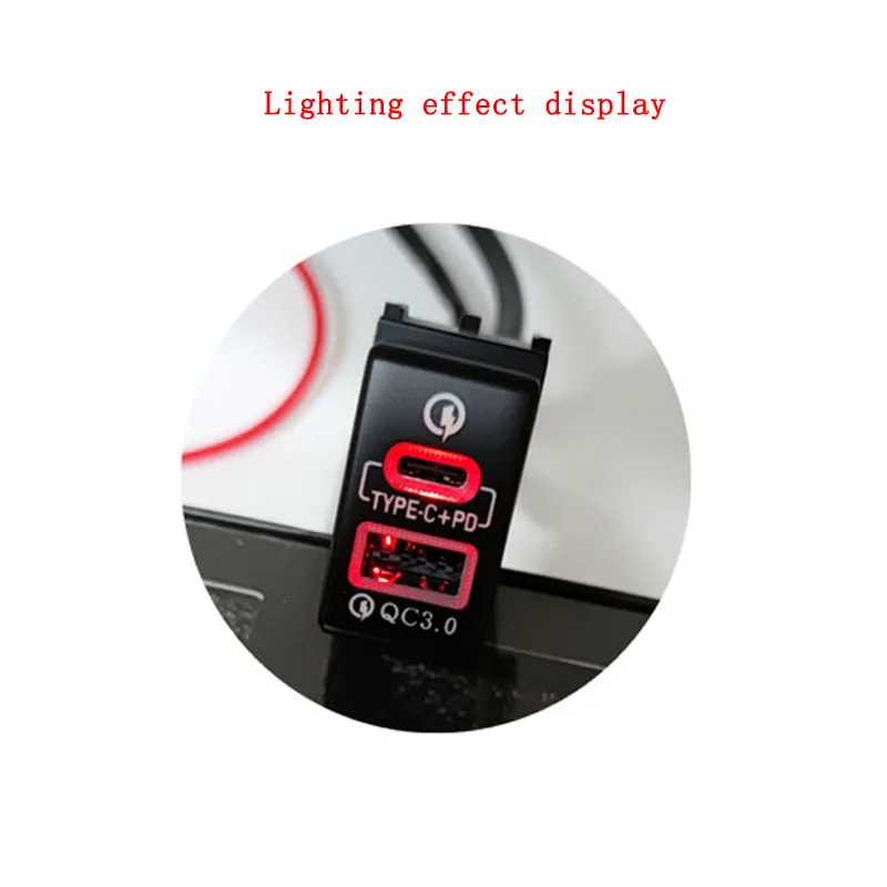 TYPE-C PD USB 인터페이스 소켓 고속 차량용 충전기, 닛산 올드 패트롤 Y62 X-트레일 SUNNY Sylphy용, 1PC