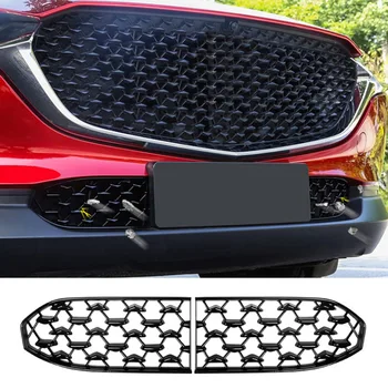 

Front Lower Bumper Grill Grille Moulding Cover For Mazda CX30 CX-30 2020-2021 Car Front Bottom Middle Net Decoration Black