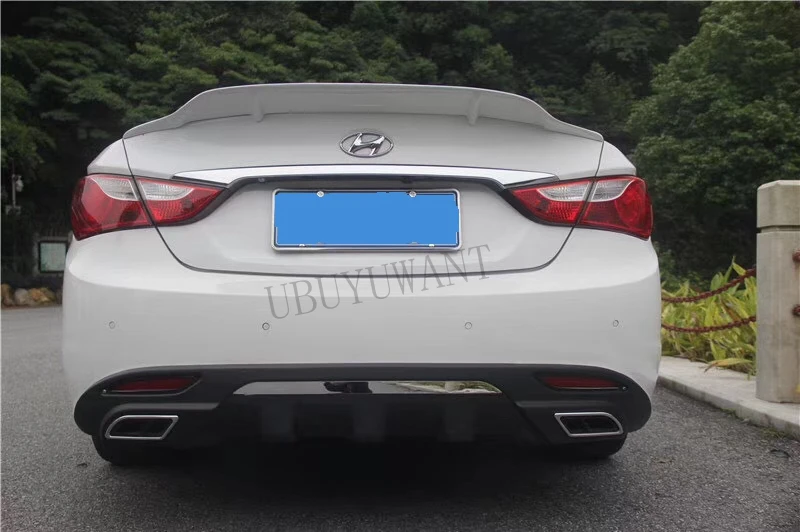 Подходит для hyundai Sonata 2011-2013 ABS/углеродное волокно внешний задний спойлер задний багажник загрузки крыло украшение автомобиля стиль