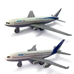 2 шт./компл. Airbus A380 Boeing B777 самолет ModelToy литой под давлением пластик с шасси база самолета игрушка детский самолет коллекционный подарок