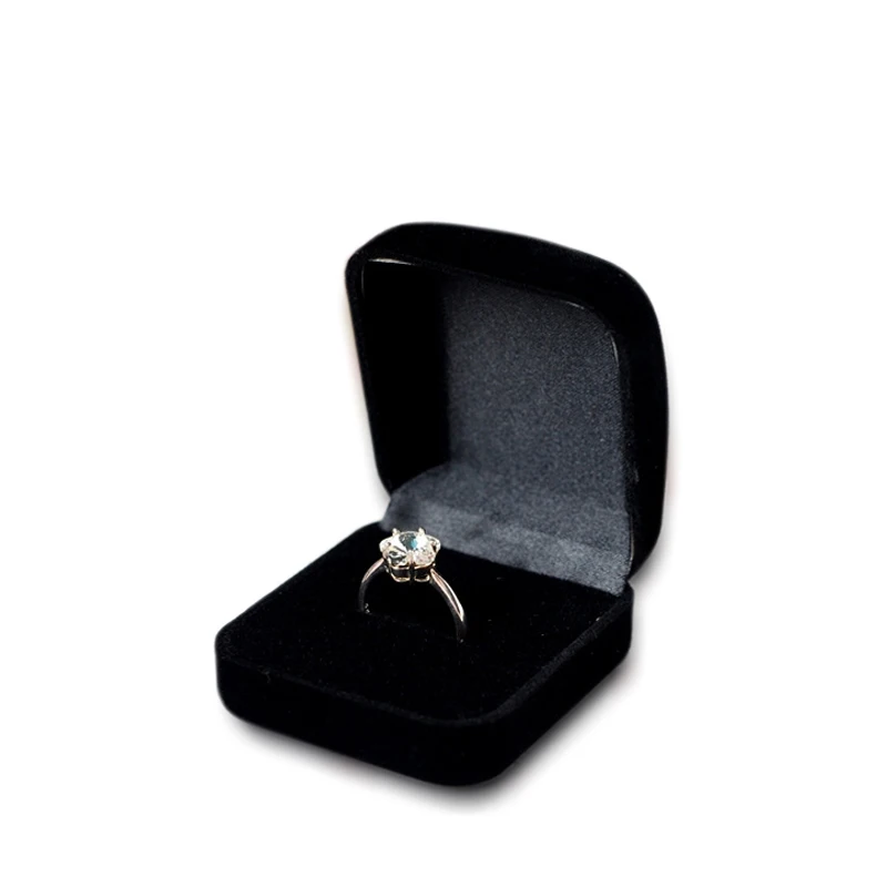 Розничная черный/красный/синий 4 цвета заблокированное свадебное ювелирное изделие серьги кольцо коробка для хранения Кольцо Серьги Подарочная посылка коробка - Цвет: ALLOVER BLACK