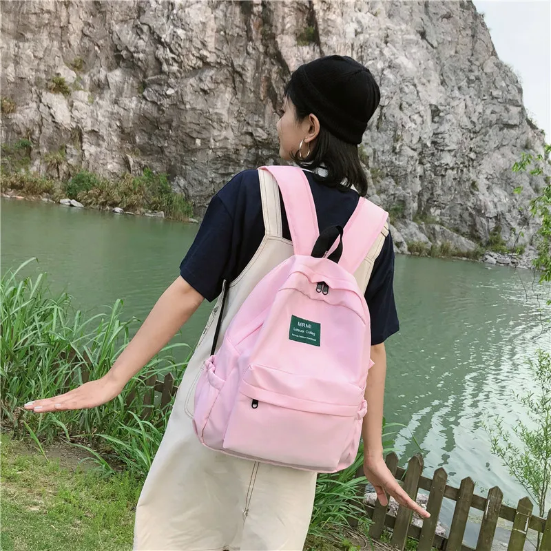 

Bag Women's 2018 New Style Backpack Women's Canvas Bag Versatile STUDENT'S Backpack