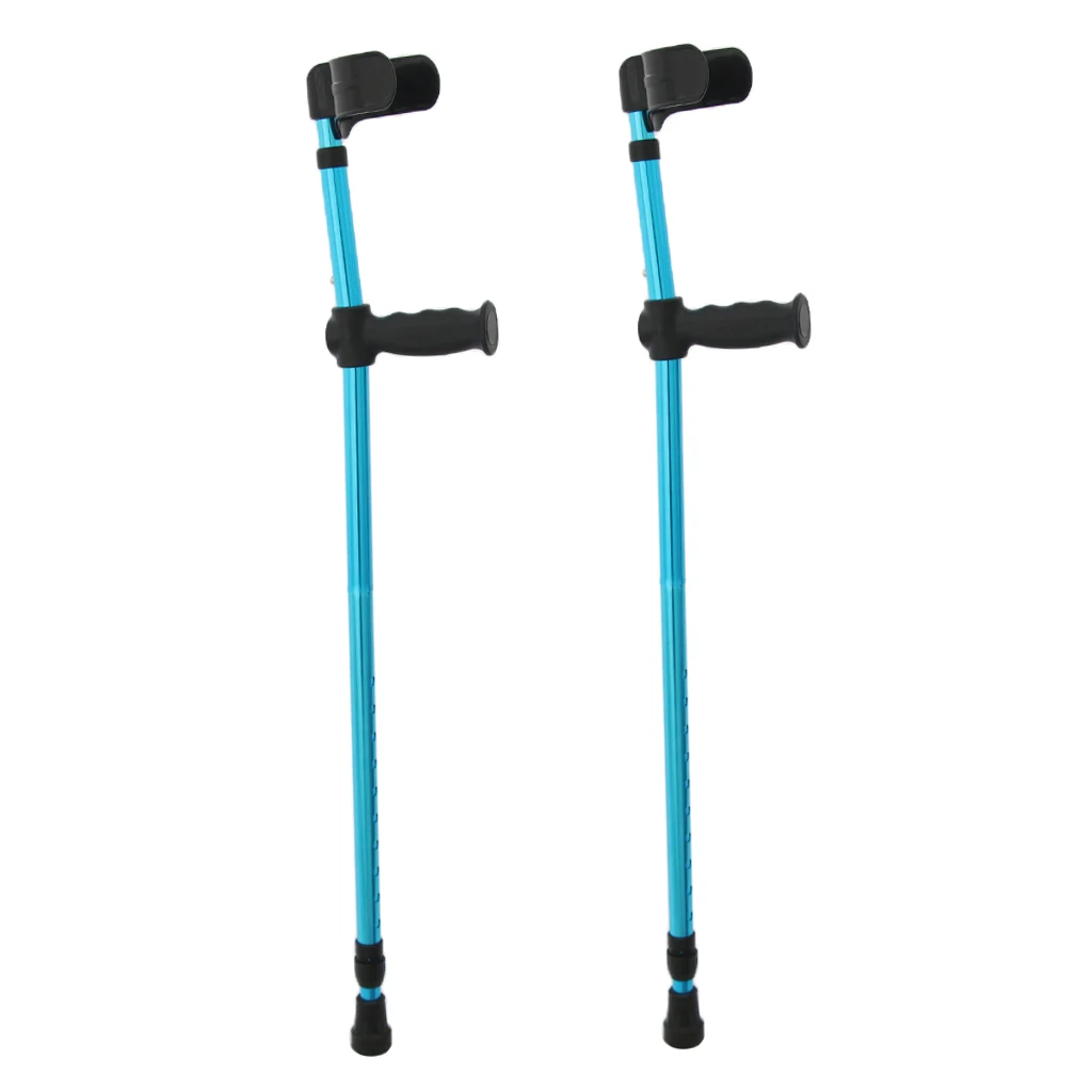 Aluminum Forearm Crutches for Adult, Pack of 2 - Adjustable & Foldable Forearm Crutch for Adults Mobility Aids
