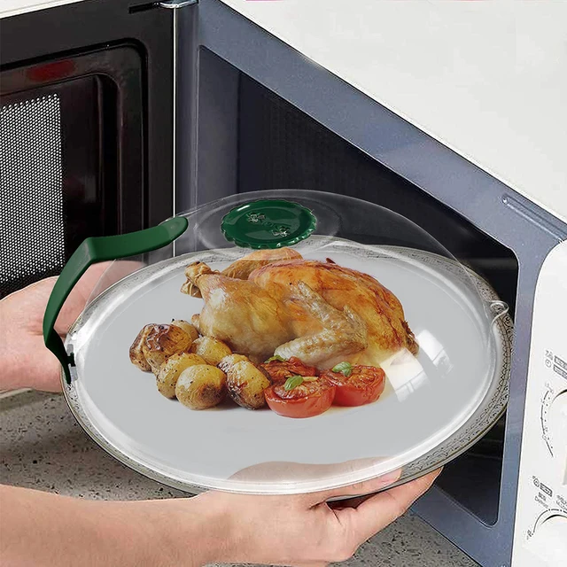 Large Microwave Splatter Cover BPA Free Microwave Oven Plate Food Cover  Guard Lid with Adjustable Steam Vents Dishwasher Safe - AliExpress