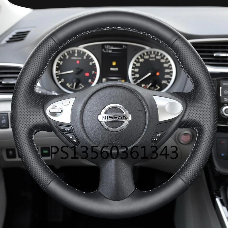 

For Nissan steering wheel cover Sylphy Teana X-TRAIL Qashqai Tiida LIVINA Versa hand-stitched suede grip cover modification