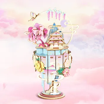 

Dream Music Box DIY 3D Wooden Puzzle Musical Toys Assemble Model Building Kits Toys For Children Kids Adult Birthday Gift