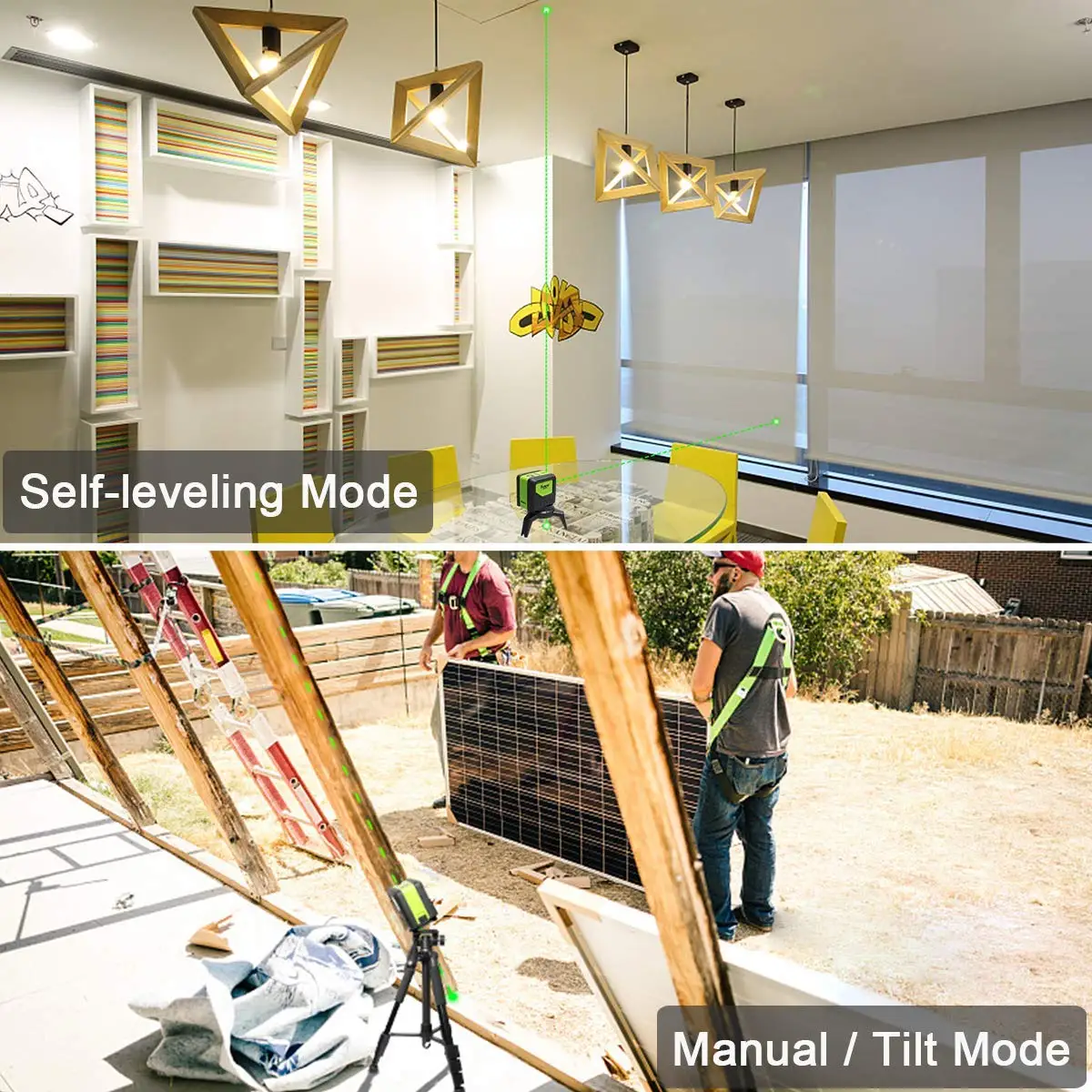 9300G 3 Point Laser Self leveling Green Beam Laser Level with Plumb Spots for So