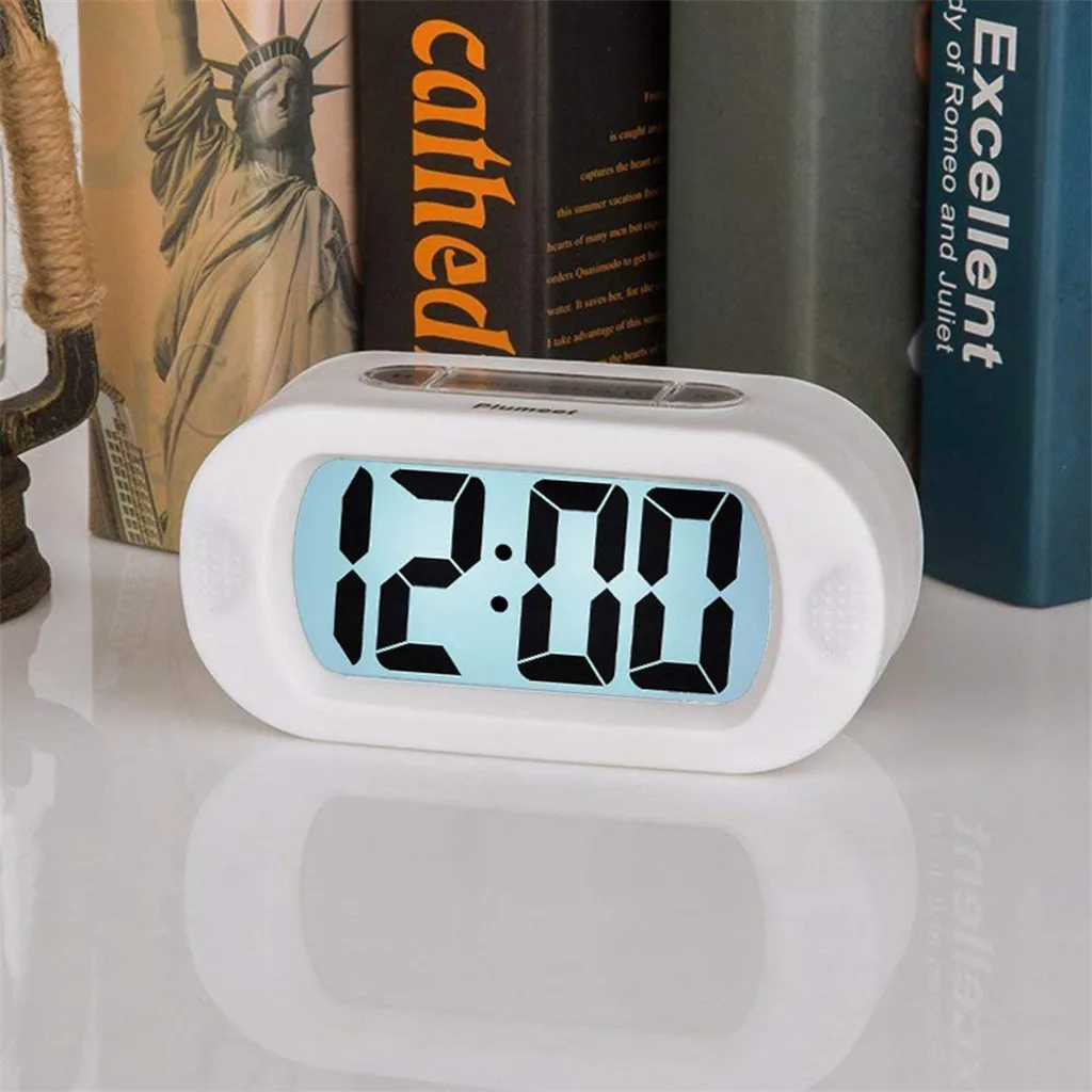 Настольные часы, цифровой ЖК-будильник для путешествий с повтором, хороший ночной Светильник, звуковой будильник, ЖК-часы с повтором, desperta будильник# L4