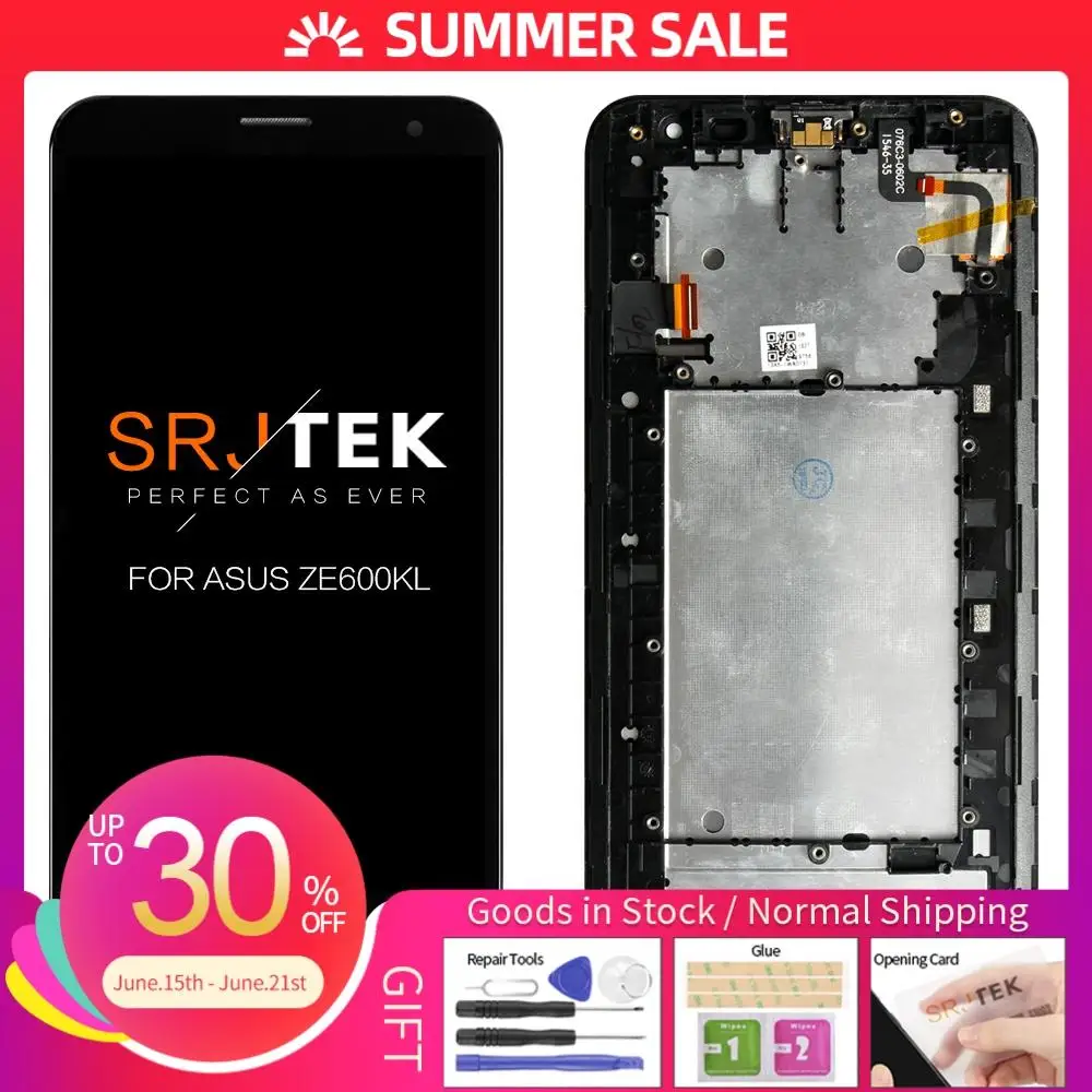 6 0 ''TFT LCD для Asus ZenFone 2 Laser ZE600KL матрица ЖК-дисплея + сенсорный экран дигитайзер