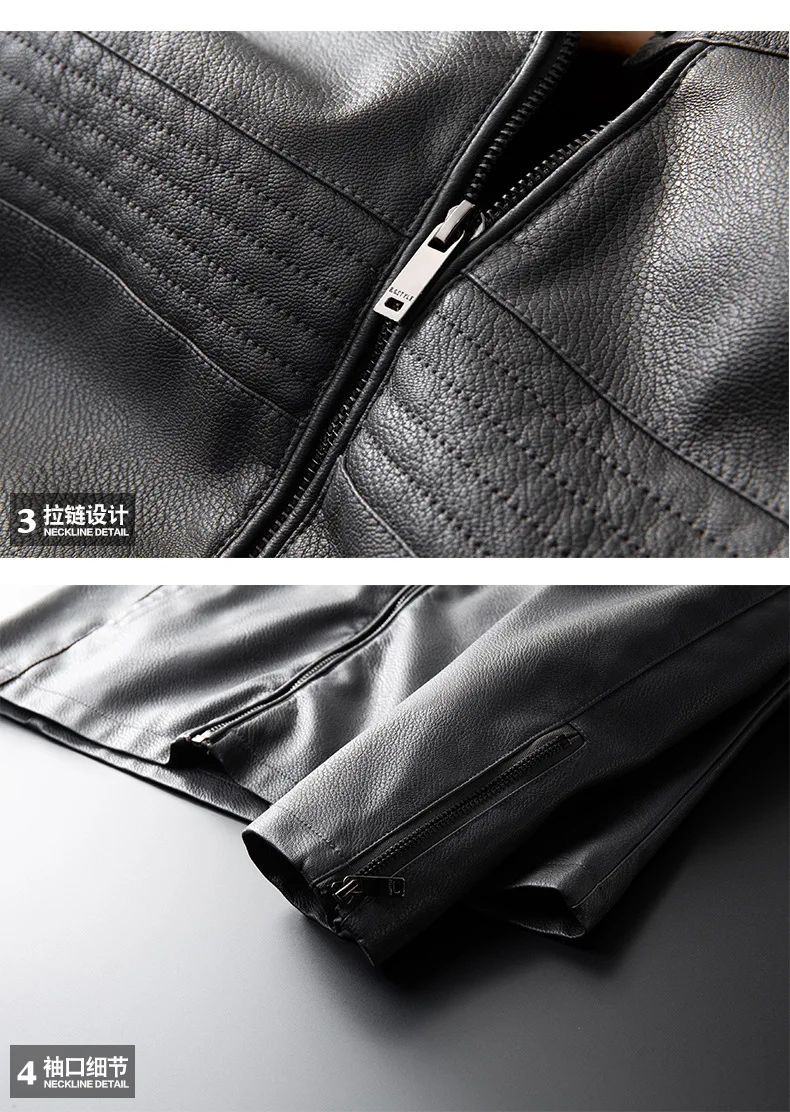 New Style MEN'S Leather Coat Brushed And Thick Leather Coat Jacket-Style Popular Leather Coat MEN'S Jacket