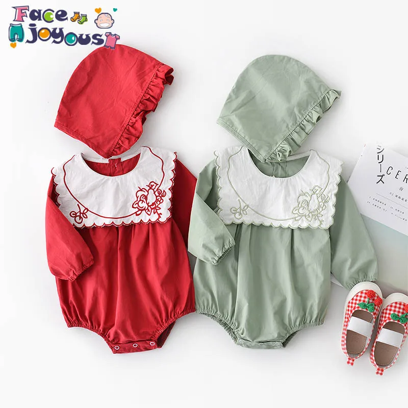

2019 Brand New Toddler Infant Newborn Kids Baby Girl Romper Headband 2pcs Sets Long Sleeve Jumpsuit Children Autumn Clothing