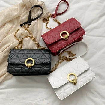 

High-end bag women's bag new 2020 spring tide wild women's shoulder bag messenger bag fashion chain shoulder small square bag