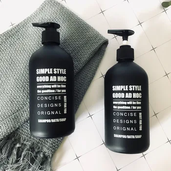 

500ml Glass Bath Shampoo Storage Bottle Soap Dispense Scandinavian Liquid Lotion Storage Bottle Organizer Home Decor